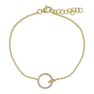 14K DIAMOND BRACELET WITH DIAMOND RING