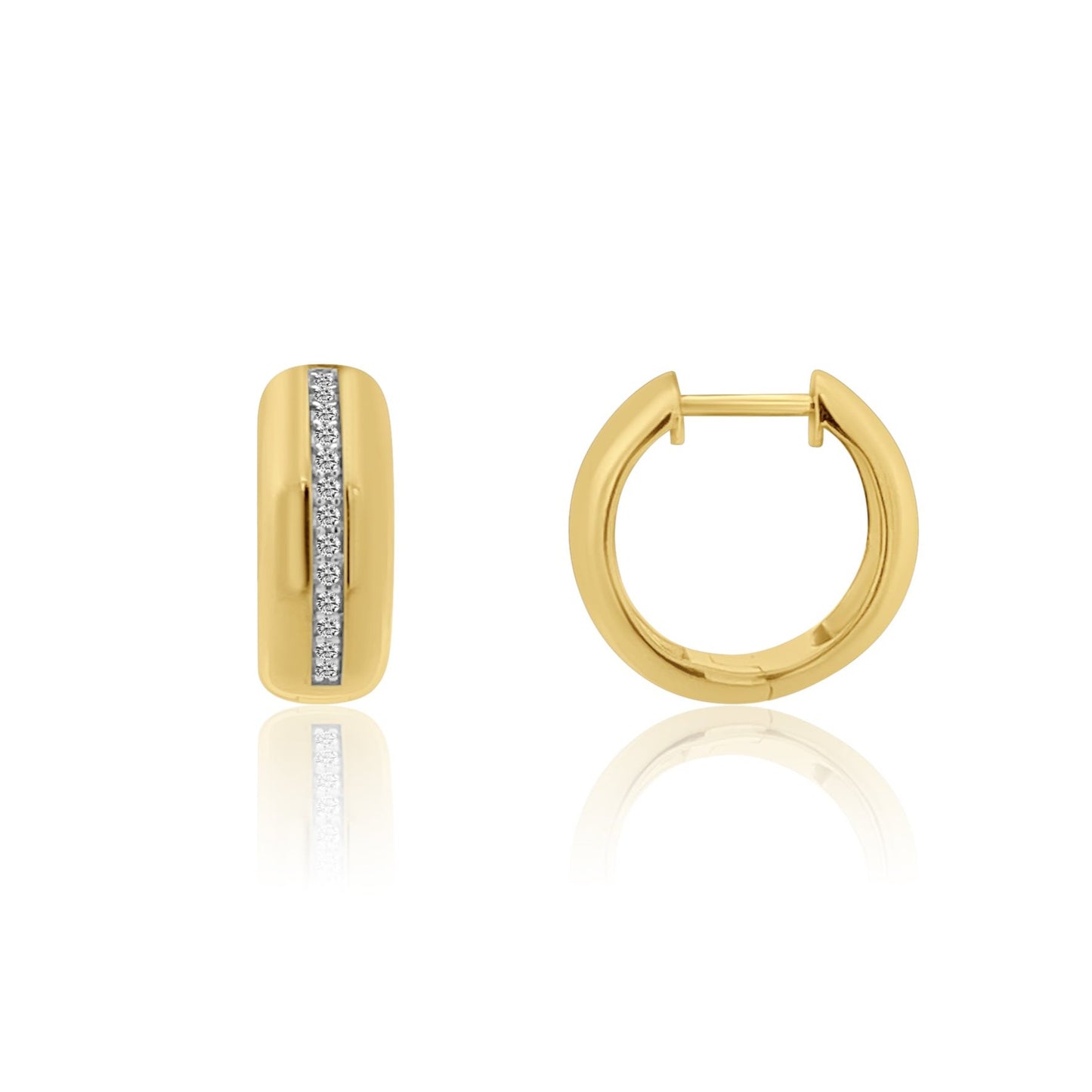 GOLD DIAMOND STRIP HOOP