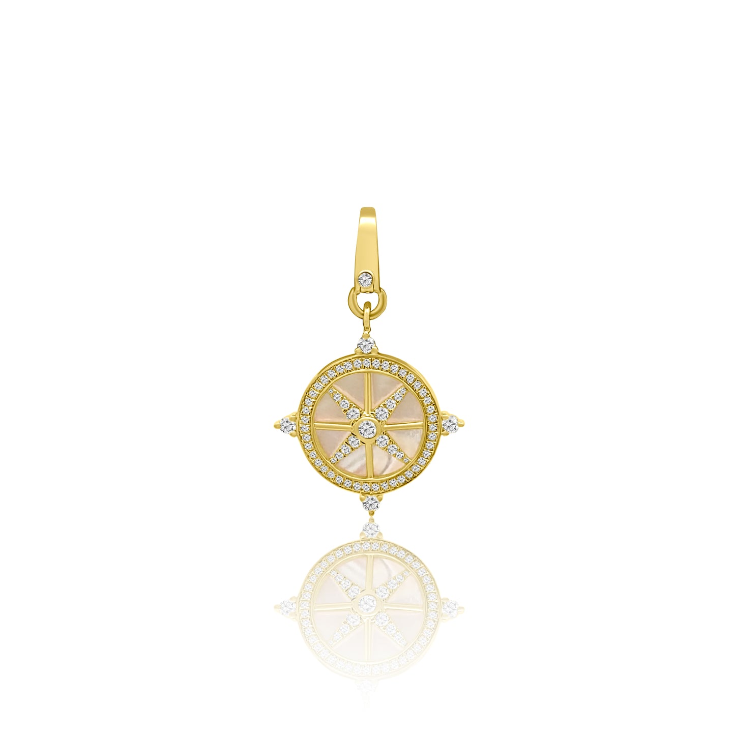MOTHER OF PEARL DIAMOND CHARM
