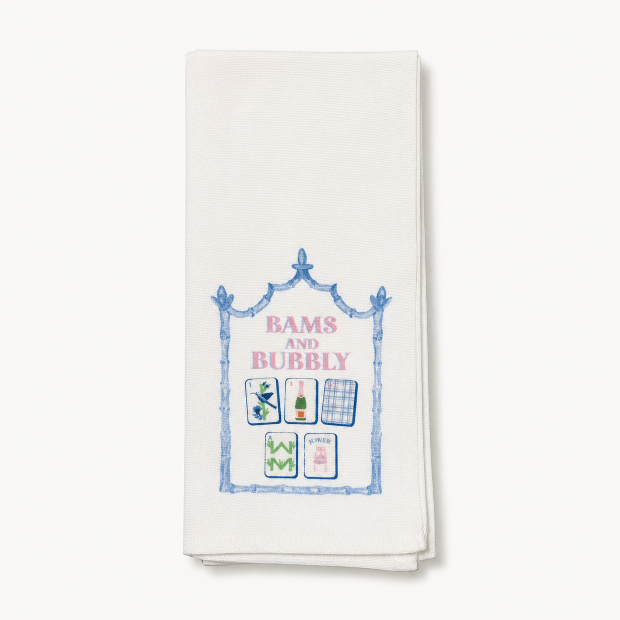 BAMS AND BUBBLY CLOTH COCKTAIL NAPKINS