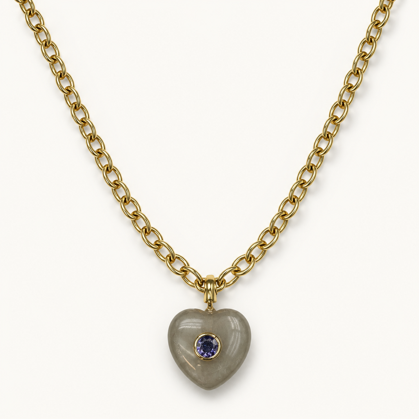 PALE HEART PENDANT NECKLACE product image