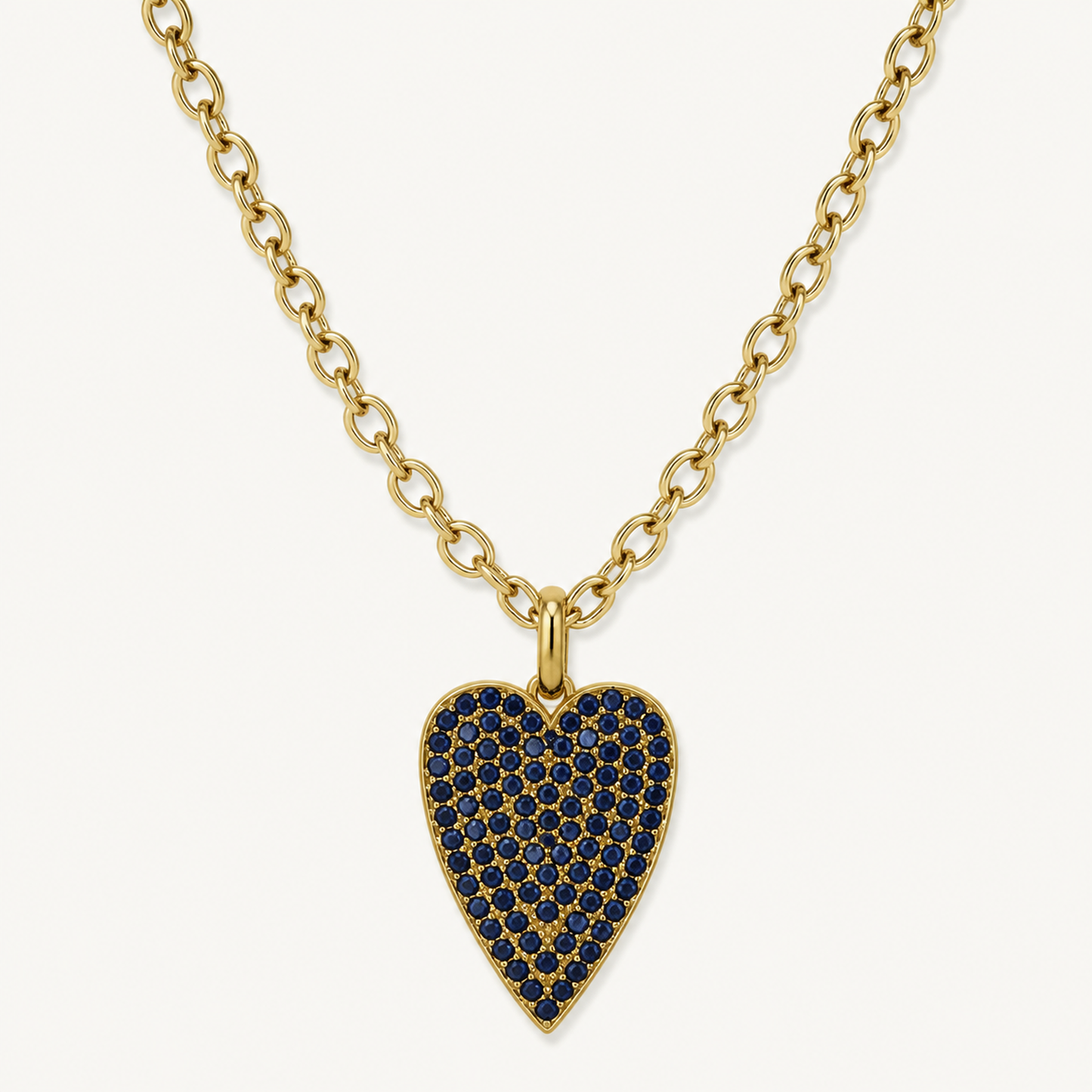 NAVY PAVE HEART NECKLACE product image