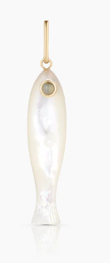 MOTHER OF PEARL FISH CHARM