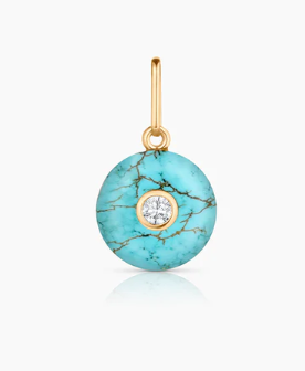 HOWLITE SMOOTH ROUND CHARM