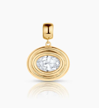 OVAL CUBIC ZIRCONIA CHARM