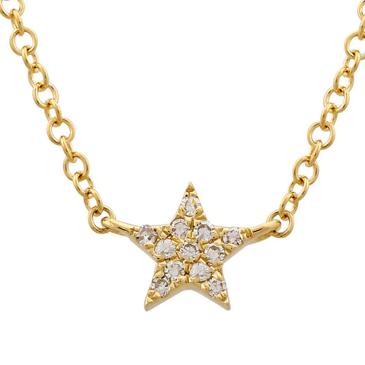 GOLD NECKLACE WITH DIAMOND STAR CHARM