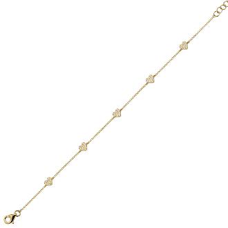 GOLD HEART LINK BRACELET