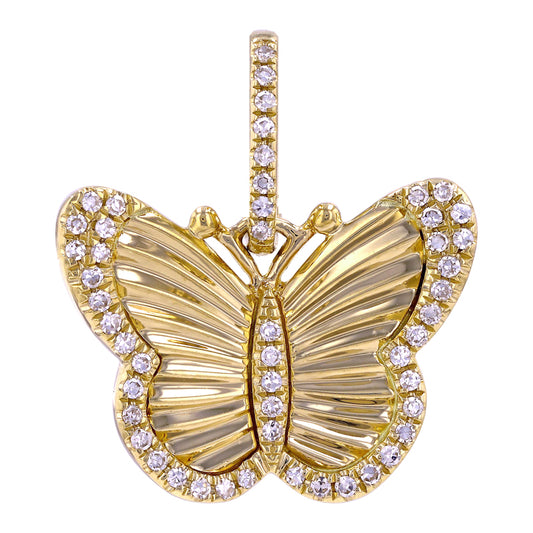 GOLD AND DIAMOND BUTTERFLY CHARM