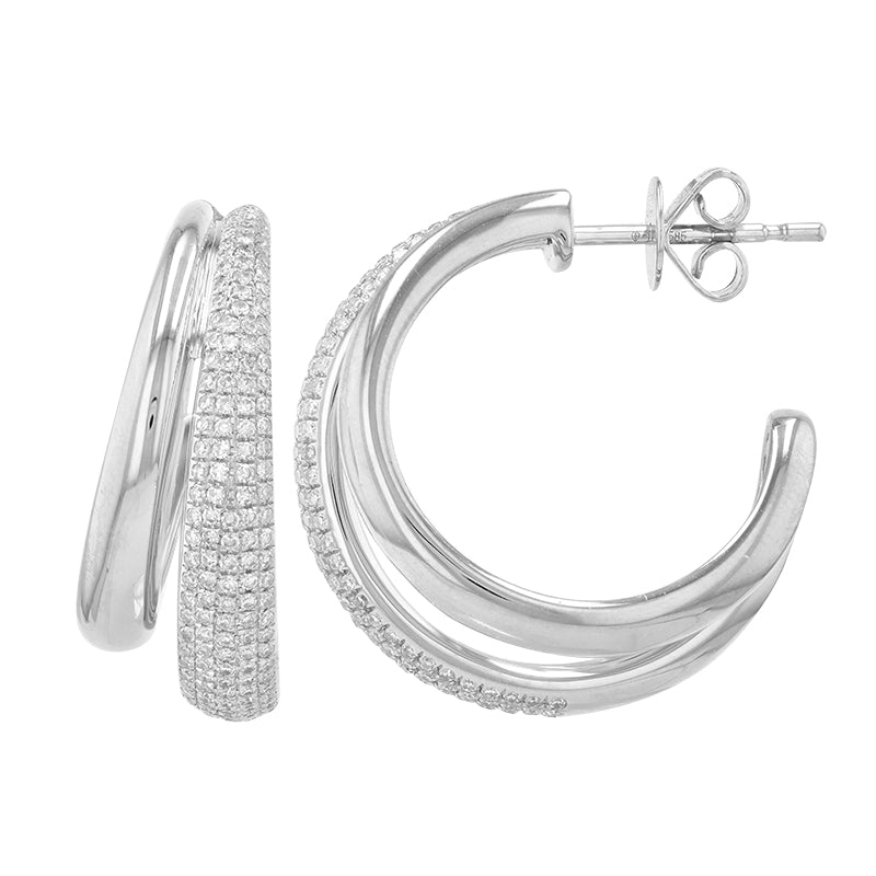 WHITE GOLD AND DIAMOND MULTI-HOOP