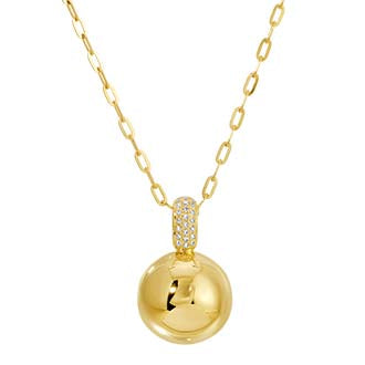 GOLD AND DIAMOND CHAIN WITH BALL PENDANT