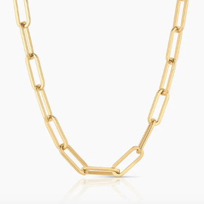 18" PAPERCLIP LINK NECKLACE