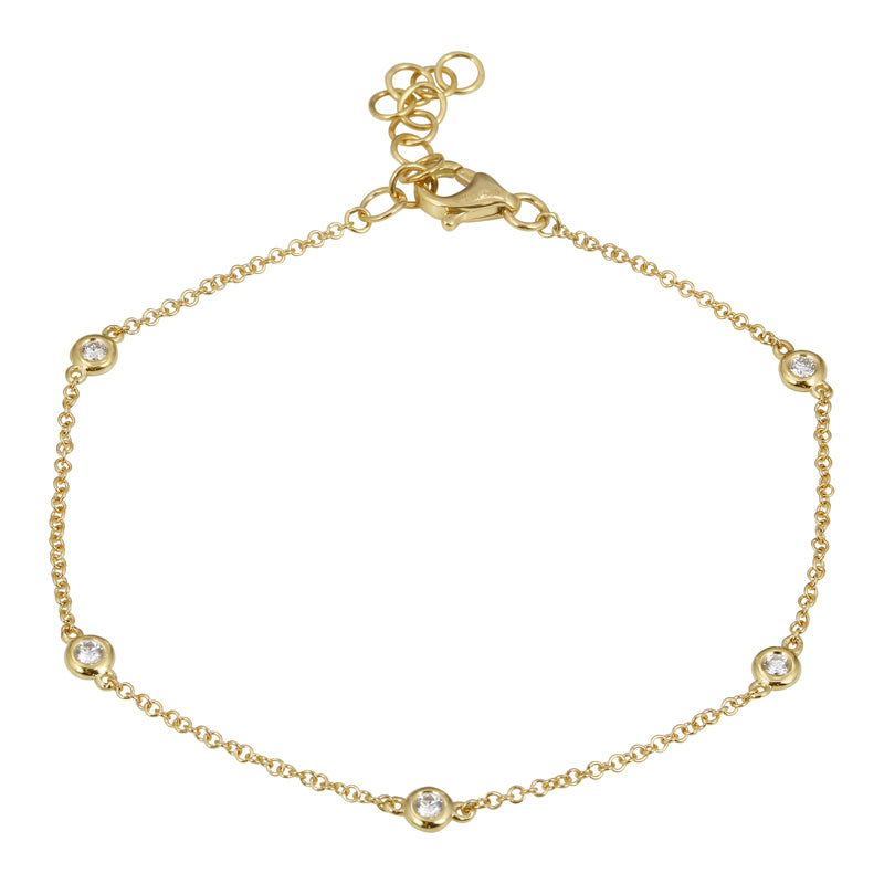 GOLD DIAMOND BY THE YARD BRACELET