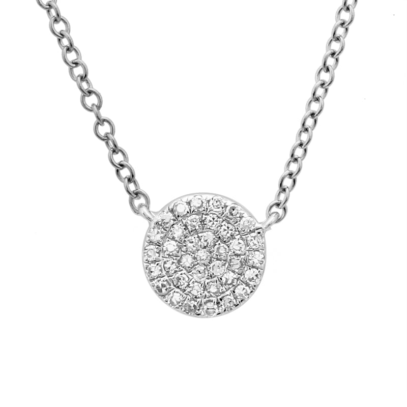 GOLD NECKLACE WITH SMALL DIAMOND PAVE CHARM