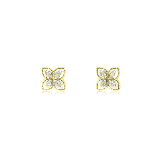 GOLD FLORAL STUD