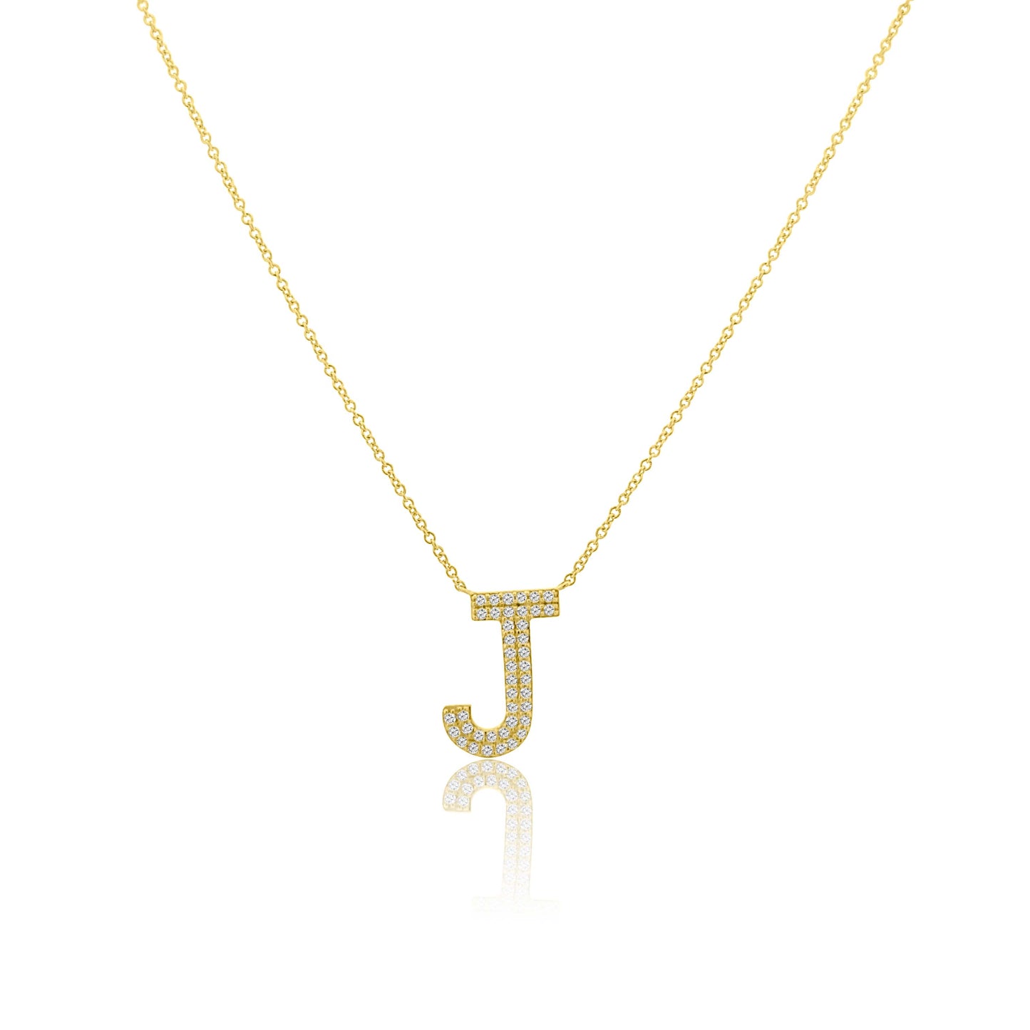 GOLD AND DIAMOND LETTER NECKLACE