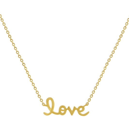 CURSIVE GOLD LOVE NECKLACE