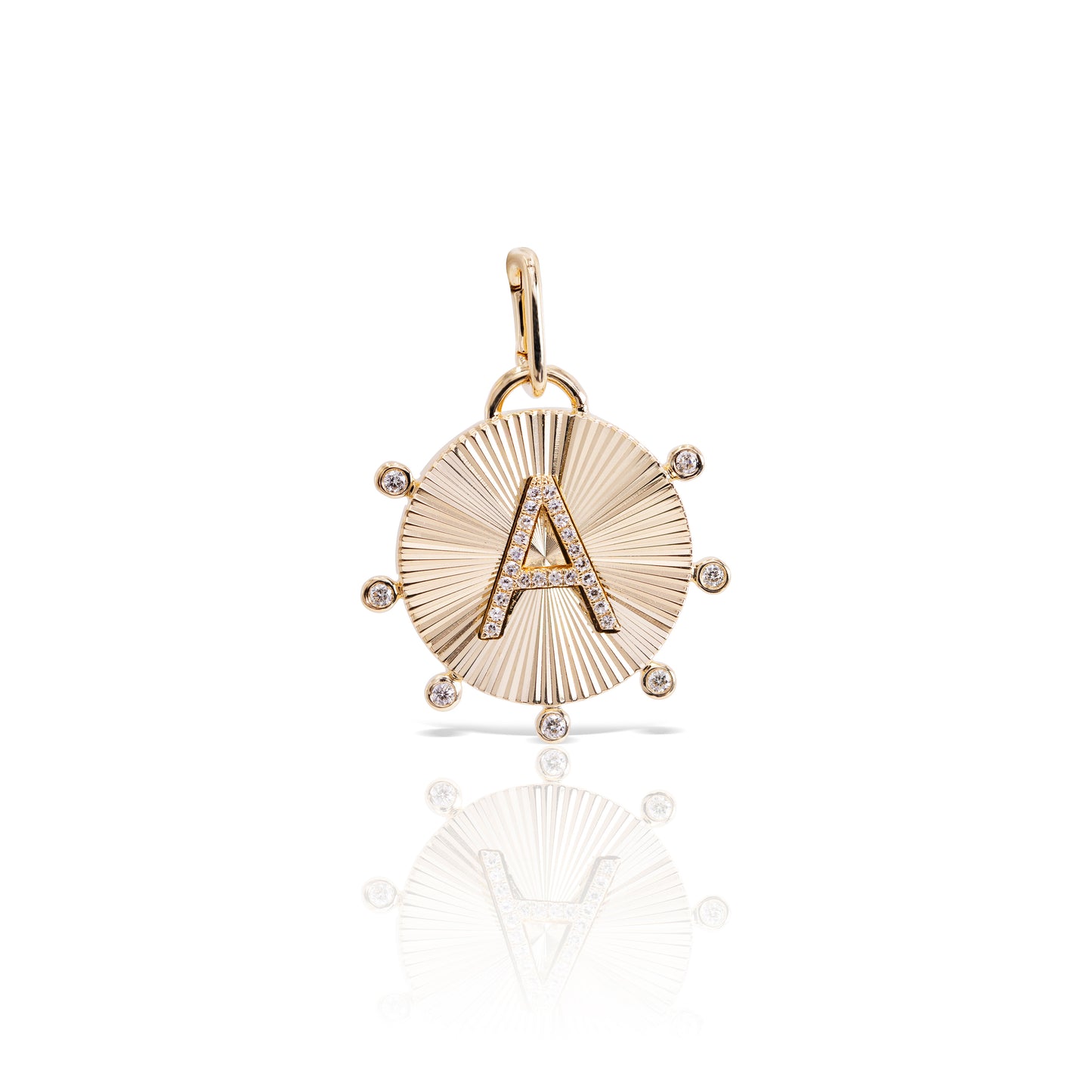 GOLD AND DIAMOND LETTER CHARM