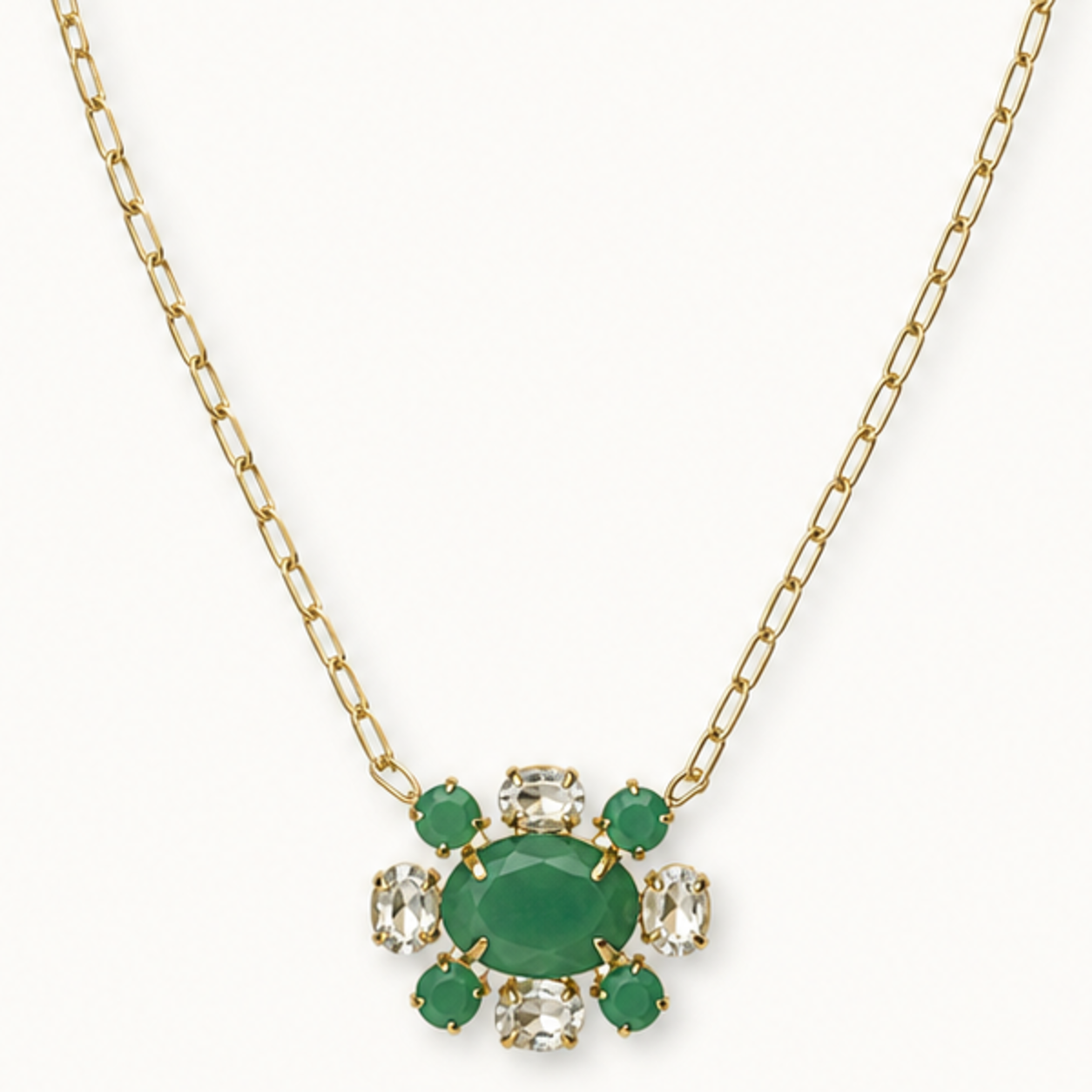 BUK GREEN CLUSTER NECKLACE