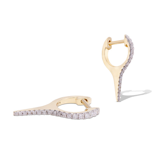 DIAMOND HUGGIE SPIKE EARRING