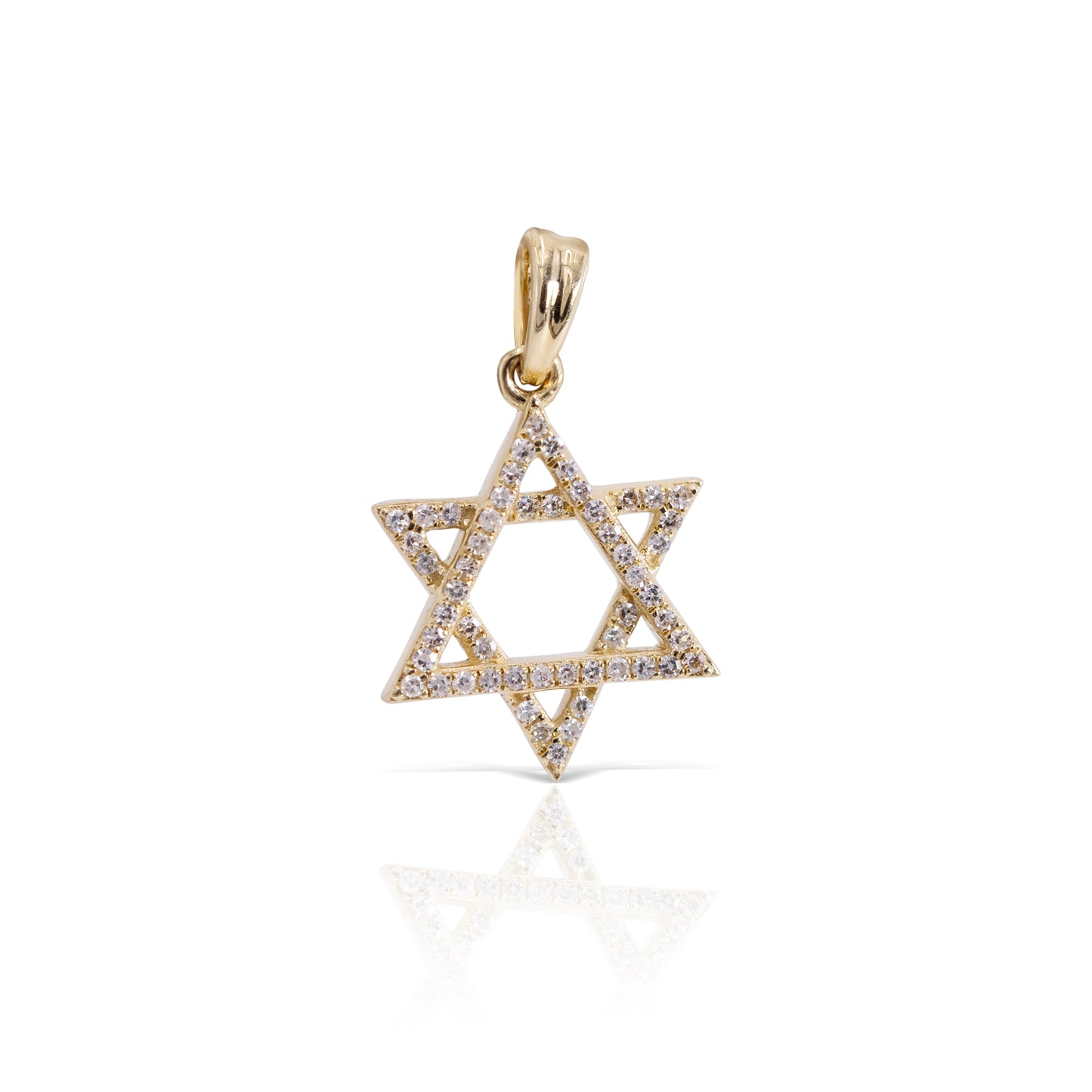 GOLD AND DIAMOND STAR OF DAVID CHARM