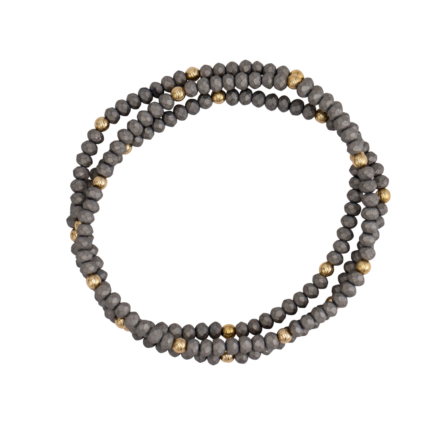 GREY AND GOLD BRACELET STACK