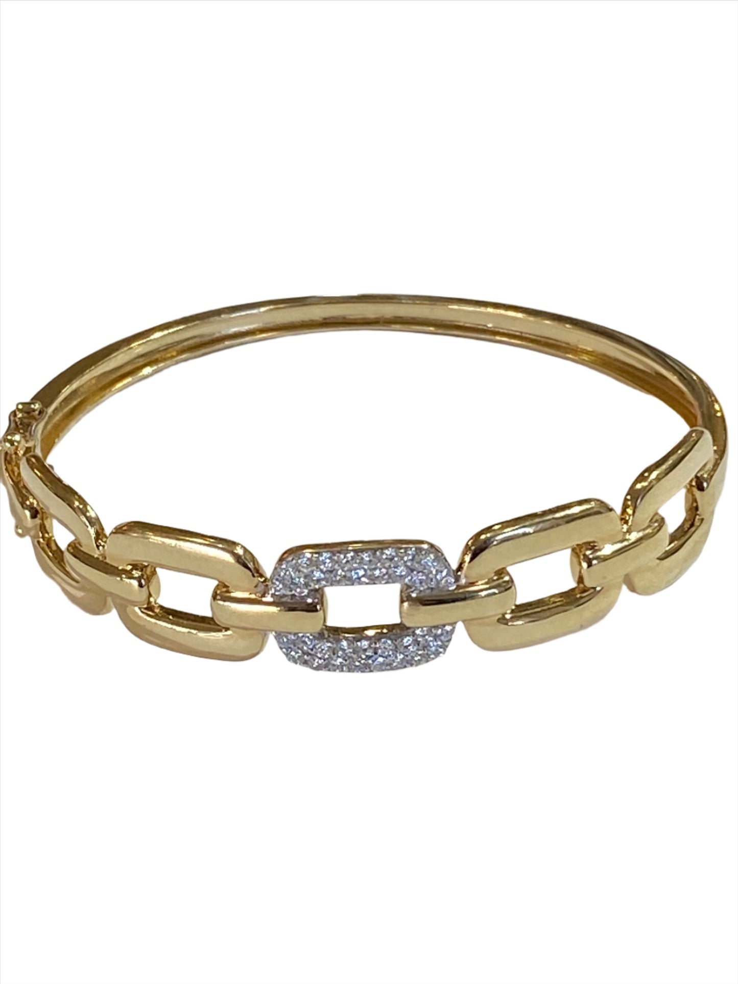 GOLD AND DIAMOND BANGLE