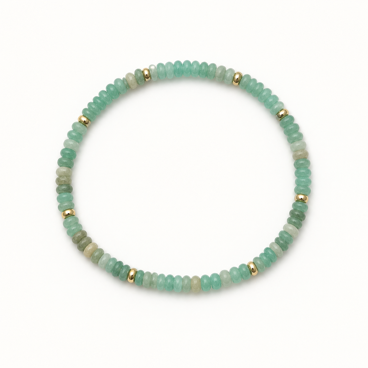 Single amazonite bracelet detail