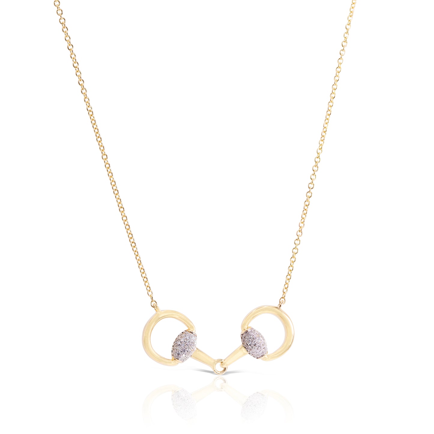 GOLD DIAMOND HANDCUFF NECKLACE