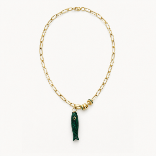 GREEN FISH NECKLACE