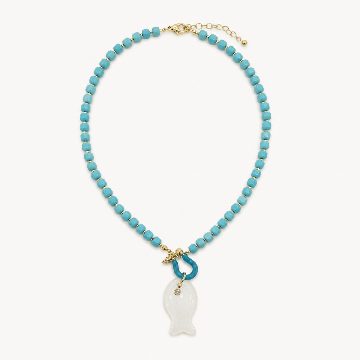 WHITE FISH NECKLACE