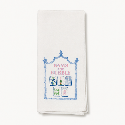 BAMS AND BUBBLY CLOTH COCKTAIL NAPKINS