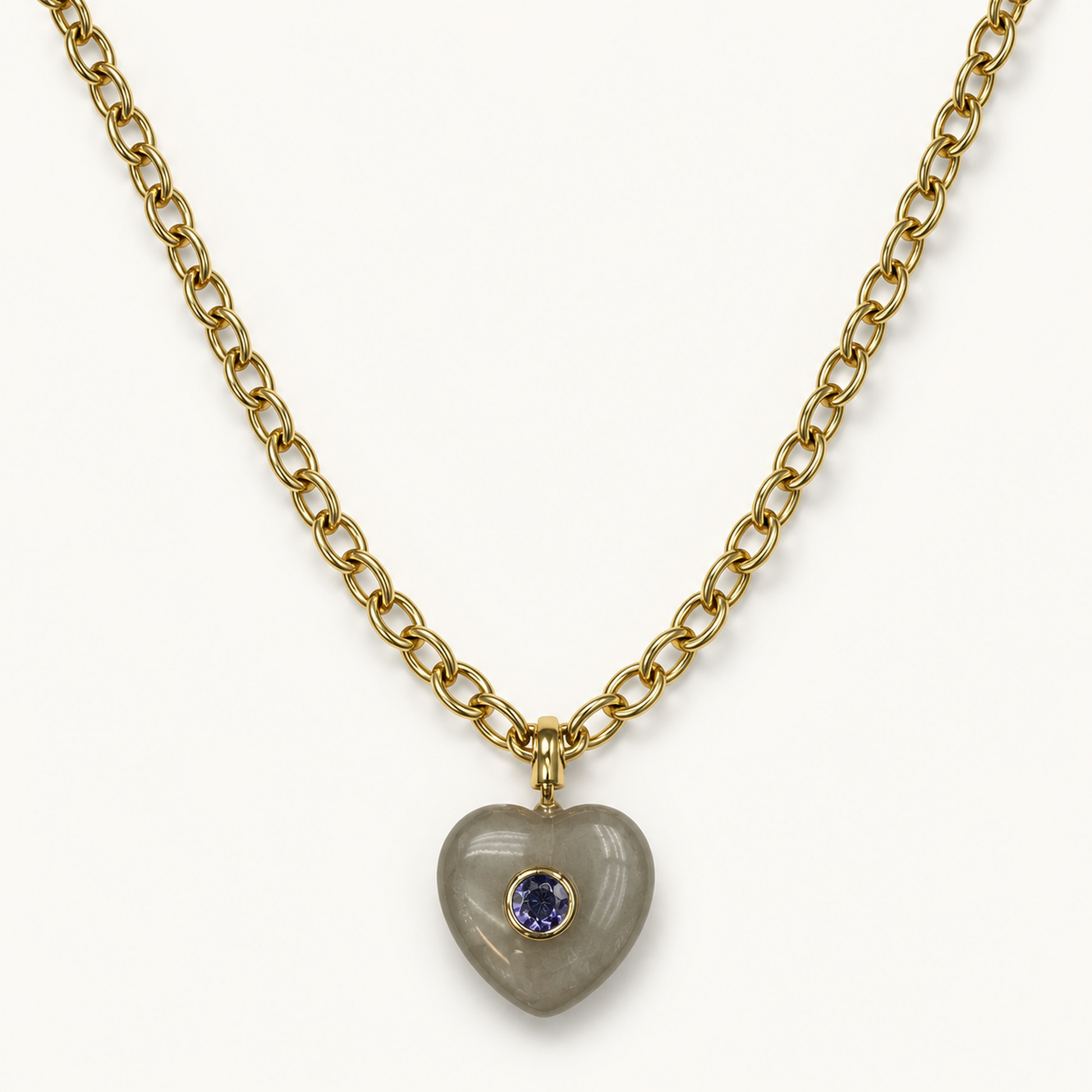 PALE HEART PENDANT NECKLACE product image