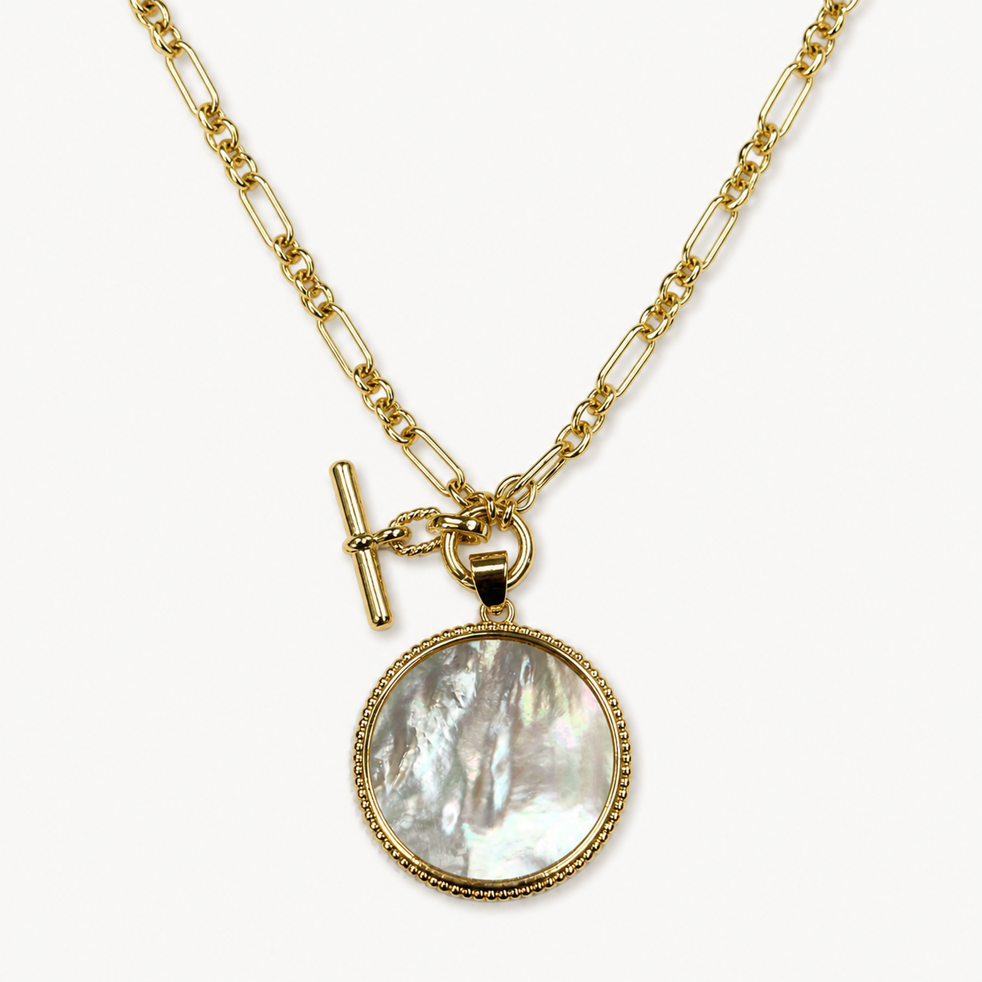 MOTHER-OF-PEARL TOGGLE PENDANT NECKLACE product image