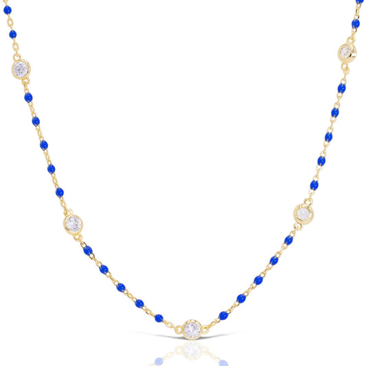 KATE BLUE BEAD NECKLACE