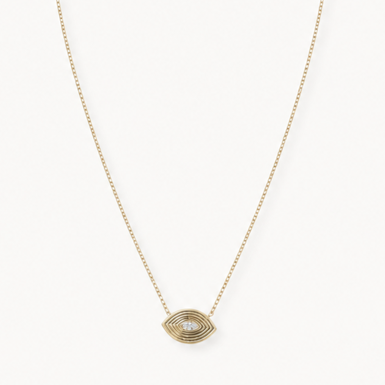 PIP LINED EVIL EYE NECKLACE