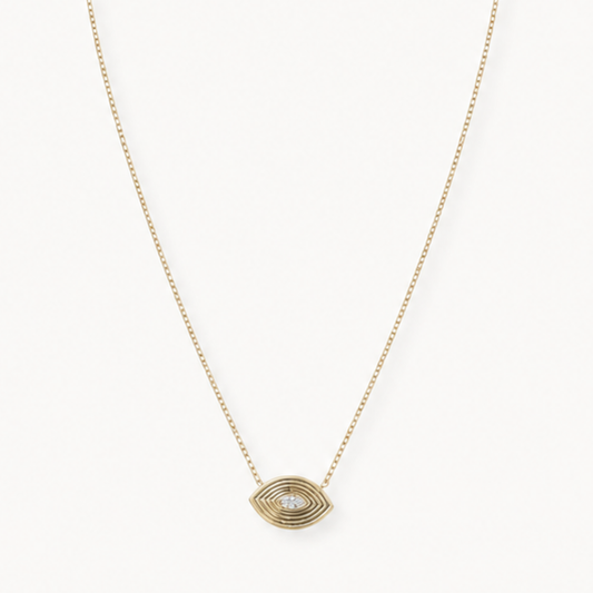 PIP LINED EVIL EYE NECKLACE