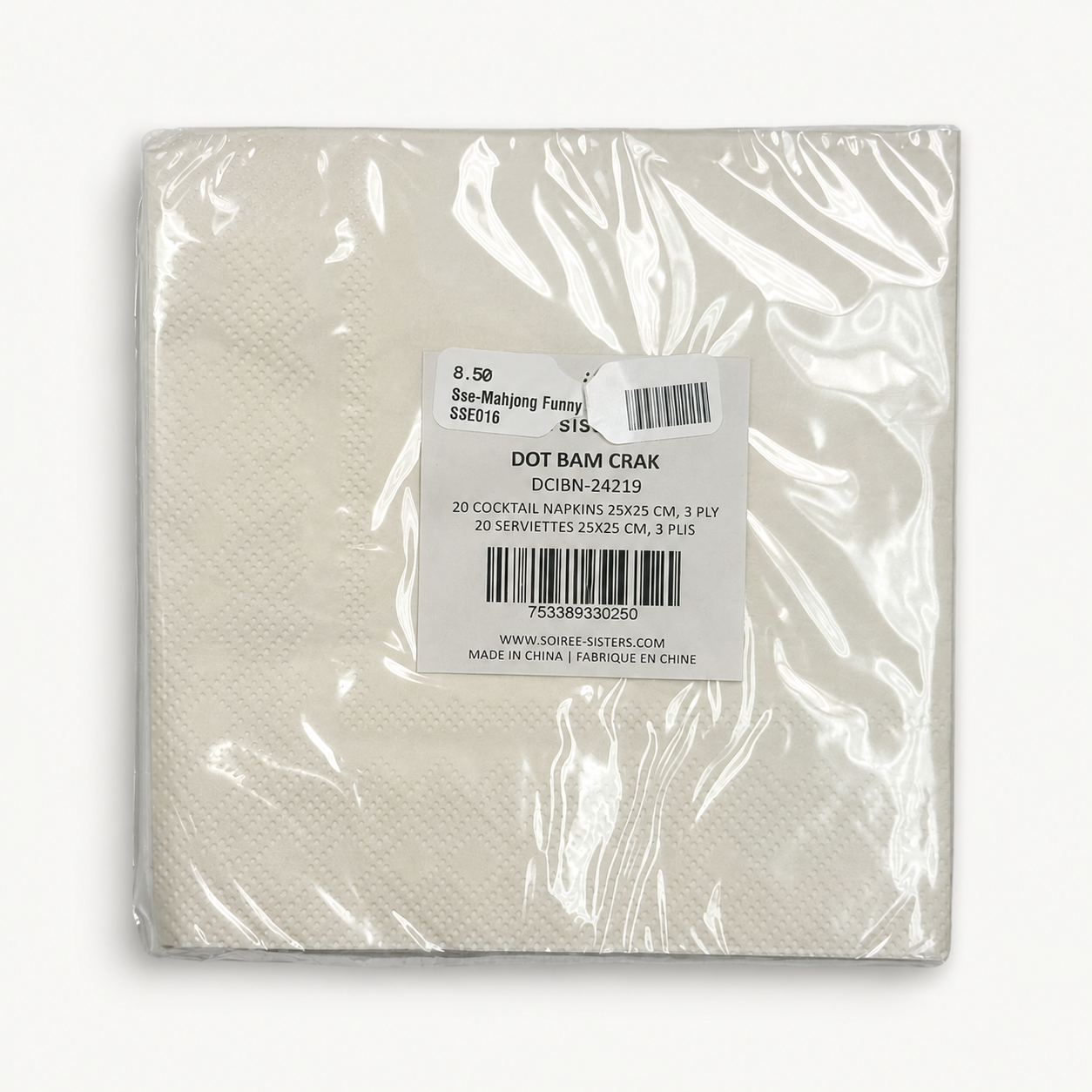 DOT BAM CRACK COCKTAIL NAPKINS — back