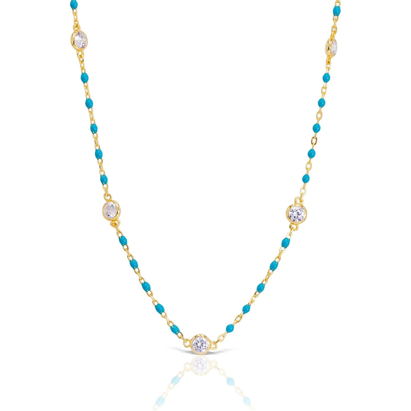 KATE TURQUOISE BEAD NECKLACE