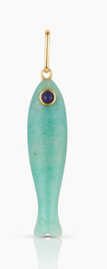 AMAZONITE FISH CHARM