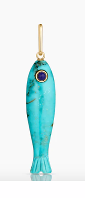 HOWLITE FISH CHARM