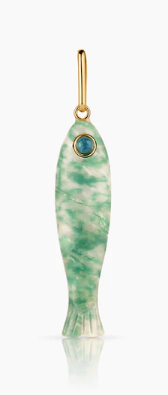 GREEN DOT FISH CHARM