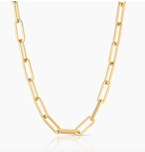 18" PAPERCLIP LINK NECKLACE