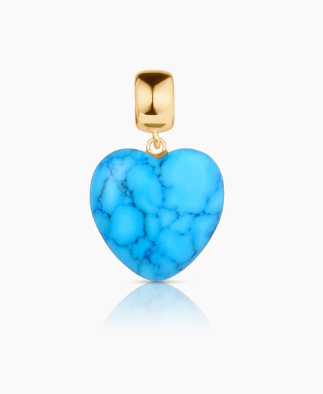 HOWLITE SMALL SMOOTH HEART CHARM