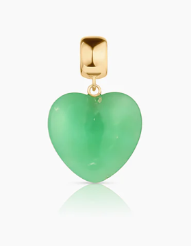 CHRYSOPRASE SMALL SMOOTH HEART CHARM