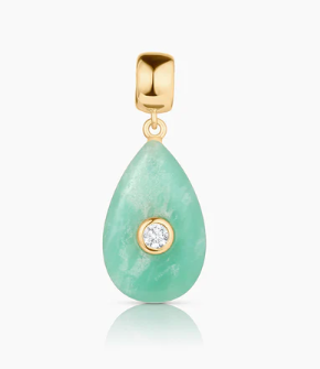 CHRYSOPRASE SMOOTH TEARDROP CHARM