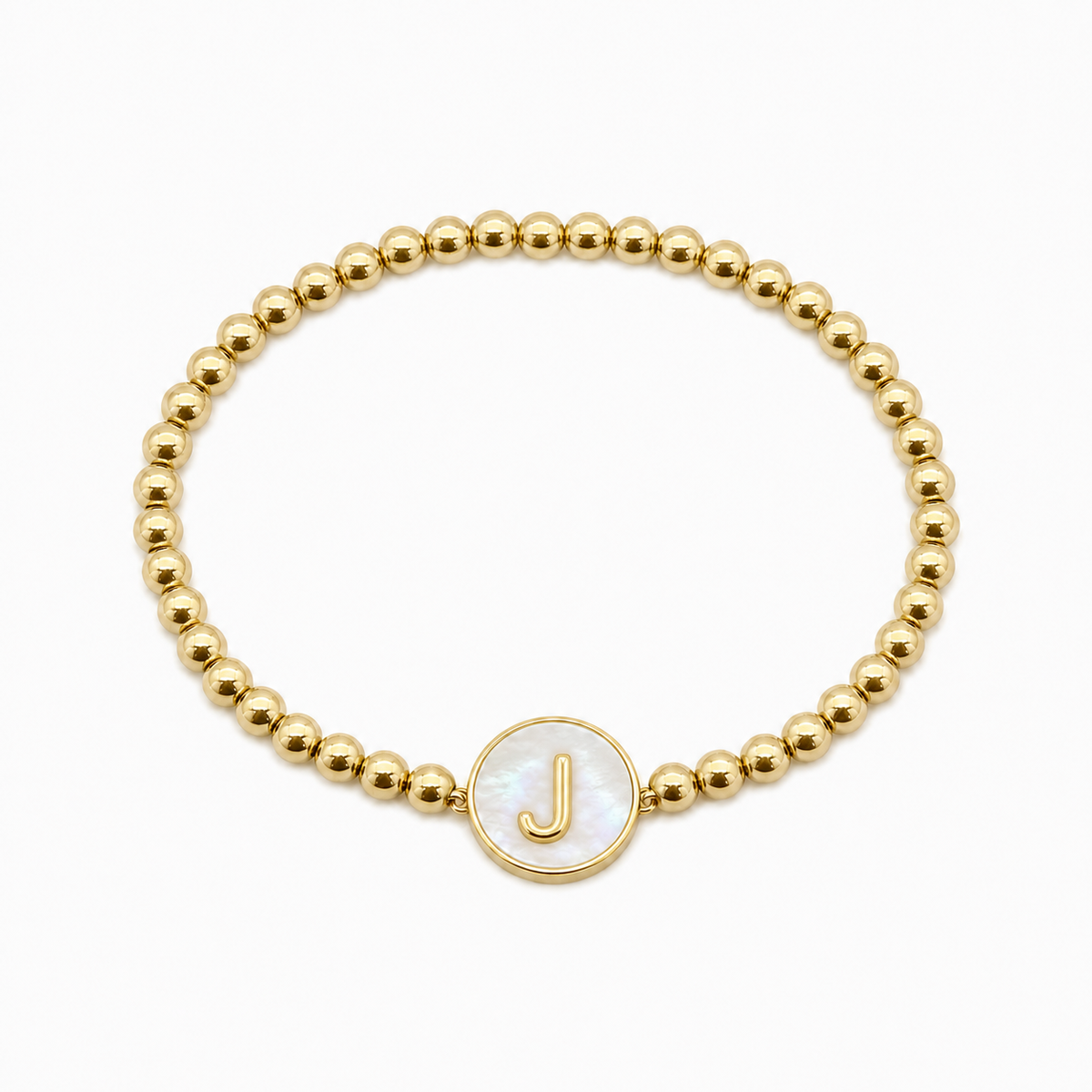 Initial J bead bracelet