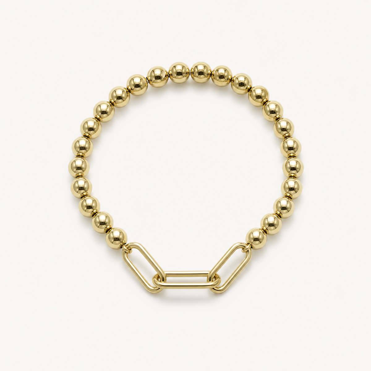 LARGE GOLD BEAD BRACELET