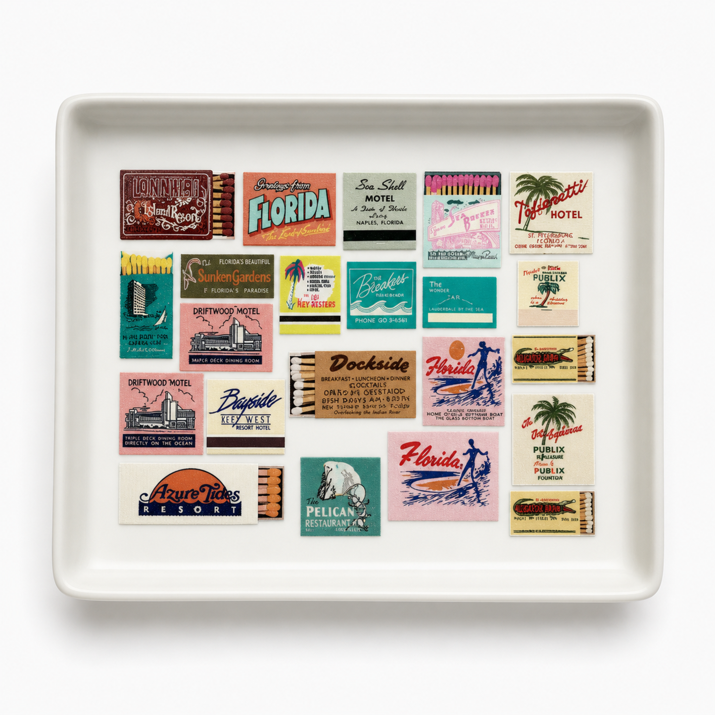 FLORIDA MATCHBOOK TRINKET TRAY