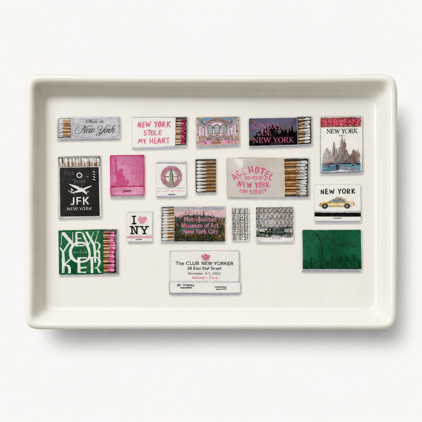 NEW YORK MATCHBOOK TRINKET TRAY