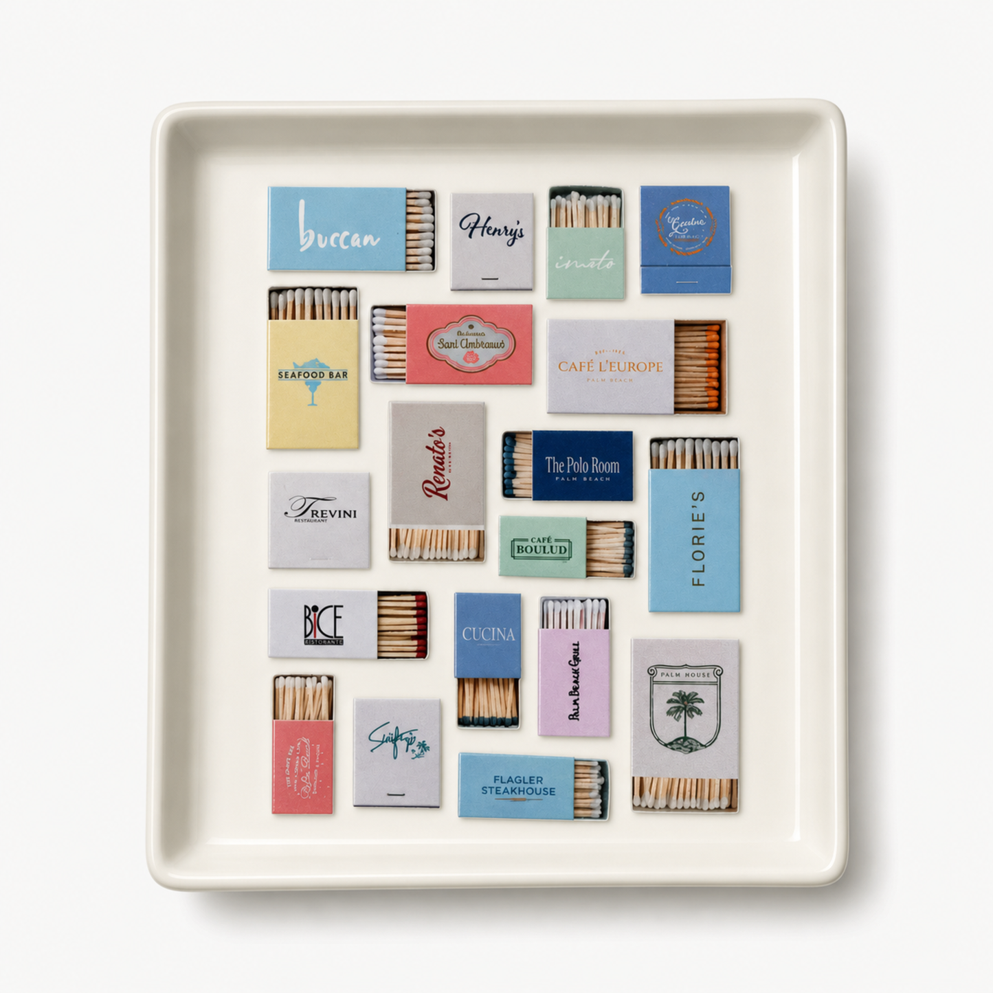 PALM BEACH MATCHBOOK TRINKET TRAY